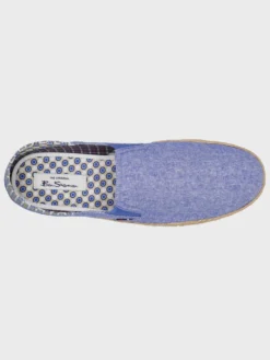 GMI Prill Striped-Heel Canvas Slip On Shoe - Blue 8 GMI Prill Striped-Heel Canvas Slip On Shoe - Blue