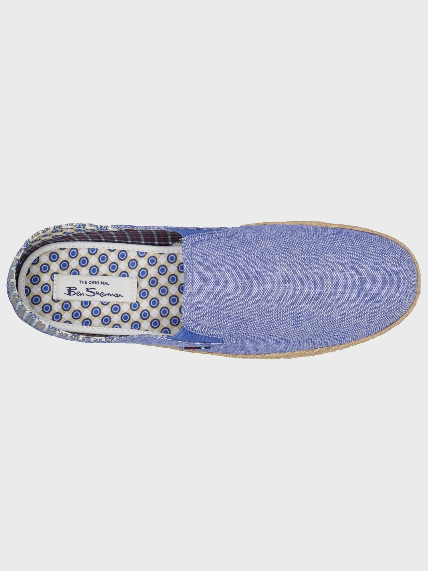 GMI Prill Striped-Heel Canvas Slip On Shoe - Blue 5 GMI Prill Striped-Heel Canvas Slip On Shoe - Blue