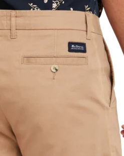 Oved Sateen Chino Short - Stone