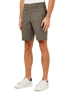 Oved Geometric-Print Fashion Short - Dark Navy