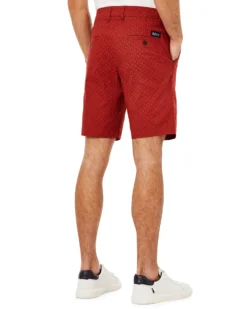 Oved Geometric-Print Fashion Short - Red Shorts