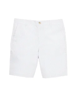 Oved Seersucker Stripe Short - Blue Shorts