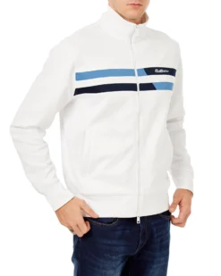 Oved Loungewear Two-Stripe Track Jacket - Bright White