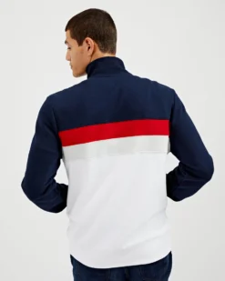 Oved Loungewear Colorblock Zip-Through Track Jacket - Navy Blazer