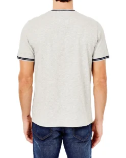 Oved Supima Cotton Pocket Crew T-Shirt - Heathered Grey Loungewear