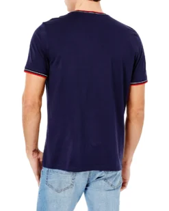 Oved Supima Cotton Pocket Crew T-Shirt - Navy Blazer Loungewear