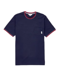 Oved Supima Cotton Pocket Crew T-Shirt - Navy Blazer Loungewear