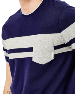 Oved Loungewear Supima Color-Block Pocket T-Shirt - Maritime Blue 8 Oved Loungewear Supima Color-Block Pocket T-Shirt - Maritime Blue