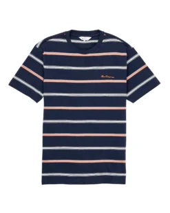 Oved Loungewear Collegiate Stripe Crew T-Shirt - Salute