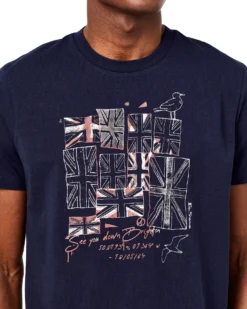 Oved Brighton Flags Graphic Tee - Maritime Blue