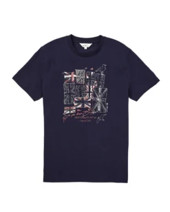 Oved Brighton Flags Graphic Tee - Maritime Blue