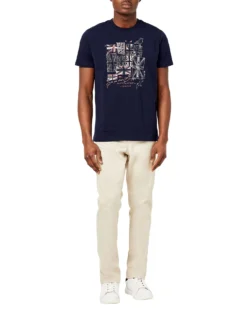 Oved Brighton Flags Graphic Tee - Maritime Blue