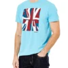 Oved Loungewear Half-Tone Flag Graphic T-Shirt - Norse Blue