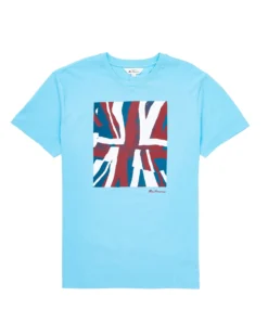 Oved Loungewear Half-Tone Flag Graphic T-Shirt - Norse Blue