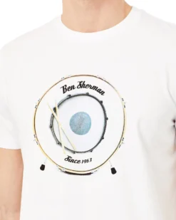 Oved Drum Target Graphic T-Shirt - Bright White Loungewear