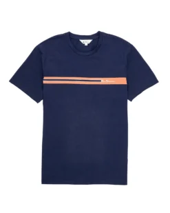 Oved Chest-Stripe Jersey T-Shirt - Navy Blazer