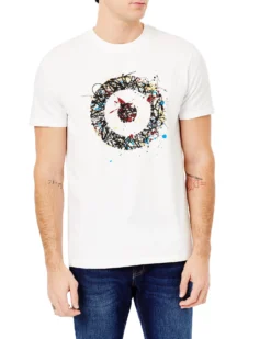 Oved Painted Target Graphic T-Shirt - Bright White