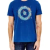 Oved Painted Target Graphic T-Shirt - Navy Peony Loungewear