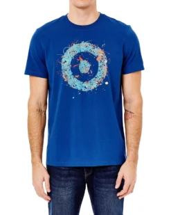 Oved Painted Target Graphic T-Shirt - Navy Peony Loungewear
