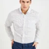 Oved Casual Shirts Spot Print Short Sleeve Shirt - Wedgewood