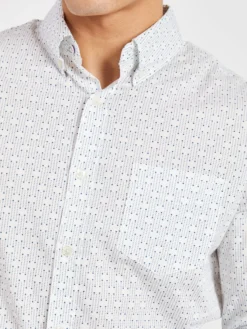 Oved Casual Shirts Spot Print Short Sleeve Shirt - Wedgewood