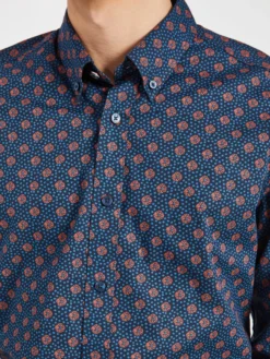 Oved Casual Shirts Micro Print Short Sleeve Shirt