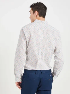 Oved Micro Print Short Sleeve Shirt - Snow White