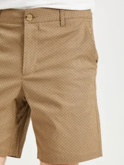 Oved Essex Printed Chino Shorts - Khaki