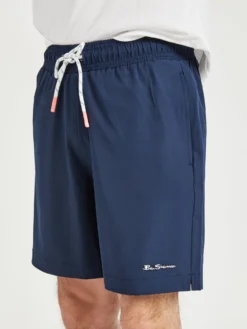 Oved Solid Swim Shorts - Navy
