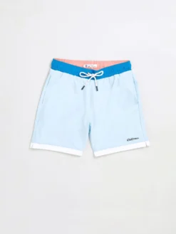 Oved Simple Color Block Swim Shorts - Sky Blue