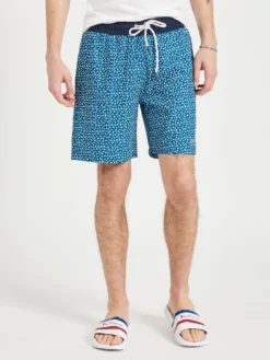 Oved Micro Floral Print Swim Shorts - Deep Dive