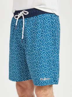 Oved Micro Floral Print Swim Shorts - Deep Dive