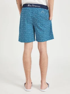 Oved Micro Floral Print Swim Shorts - Deep Dive