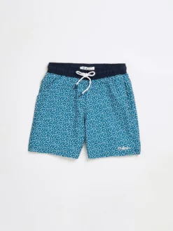 Oved Micro Floral Print Swim Shorts - Deep Dive