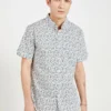 Oved Casual Shirts Floral Print Short Sleeve Shirt - Deep Dive