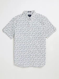 Oved Casual Shirts Floral Print Short Sleeve Shirt - Deep Dive