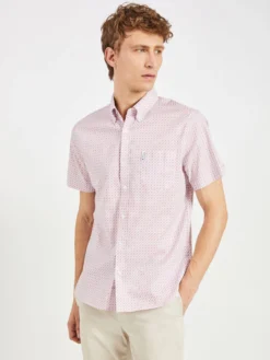 Oved London Check Print Short Sleeve Shirt Casual Shirts