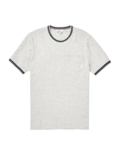 Oved Supima Cotton Pocket T-Shirt - Heathered Grey