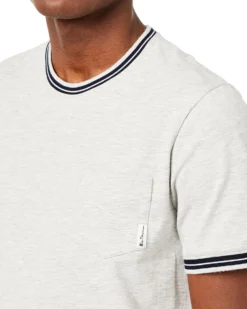 Oved Supima Cotton Pocket T-Shirt - Heathered Grey