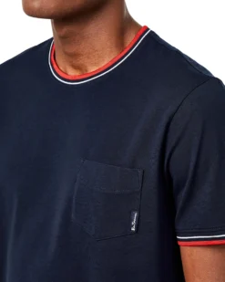 Oved Loungewear Supima Cotton Pocket T-Shirt - Navy Blazer