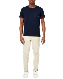 Oved Loungewear Supima Cotton Pocket T-Shirt - Navy Blazer