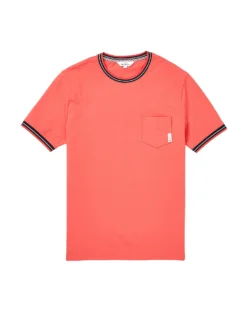 Oved Supima Cotton Pocket T-Shirt - Salmon
