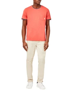 Oved Supima Cotton Pocket T-Shirt - Salmon