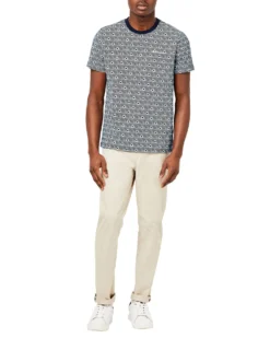 Oved Circle-Print Crew T-Shirt - Navy Blazer Loungewear