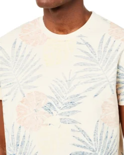 Oved Loungewear Reverse Floral-Print Tee - Ivory