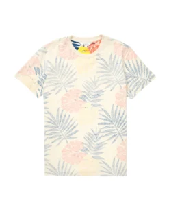 Oved Loungewear Reverse Floral-Print Tee - Ivory
