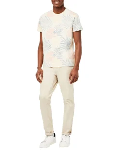 Oved Loungewear Reverse Floral-Print Tee - Ivory