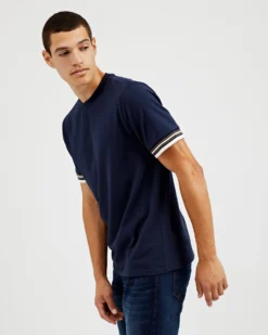 Oved T-Shirts Collegiate Ringer Tee - Navy Blazer