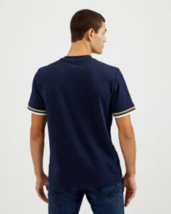 Oved T-Shirts Collegiate Ringer Tee - Navy Blazer