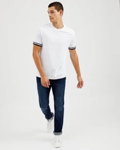 Oved Collegiate Ringer Tee - Bright White